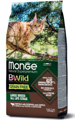 Monge Cat BWild GF LARGE Buffalo 1,5kg